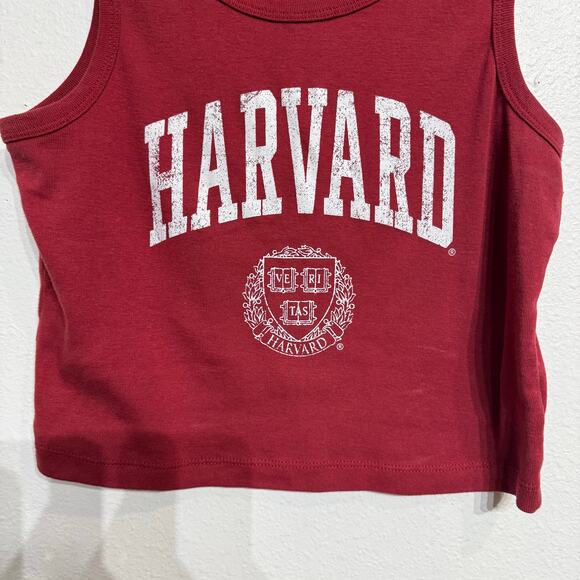 Grayson Threads Red Harvard University Cropped Tank Top Sz M - Picture 4 of 12